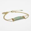 bracelet sioux or vert amande
